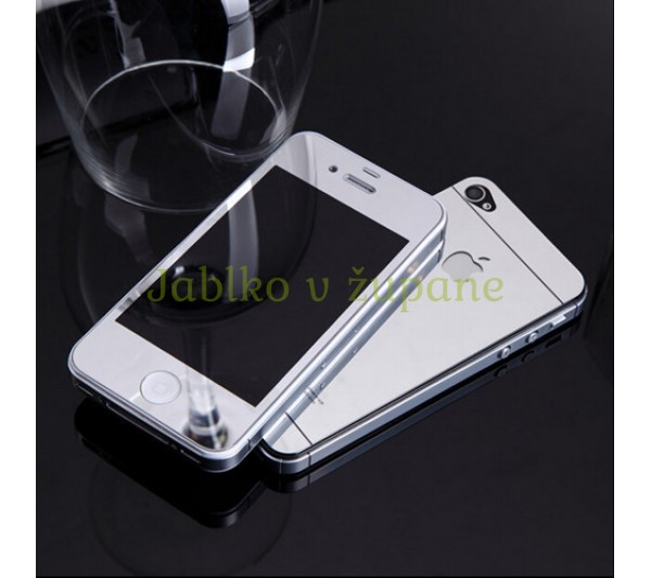 Tvrdené sklo iPhone 4/4S - strieborné